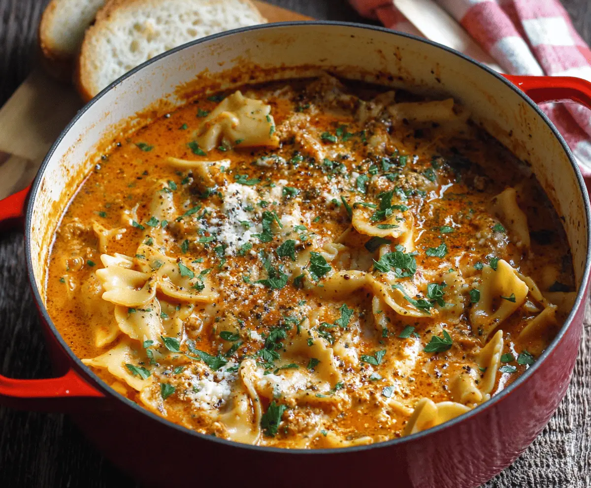 One-Pot Wonder: Creamy, Clump-Free Lasagna Soup for Weeknights